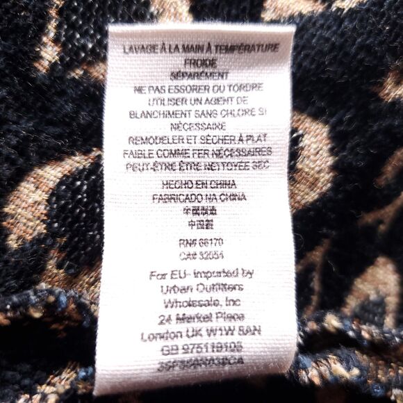 Free People Cheetah Chenille Mini Skater Skirt Sz 4 Brown Jacquard Leopard Y2K - Picture 8 of 10